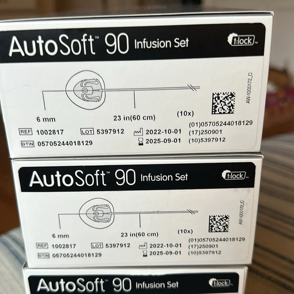 AutoSoft 90 Infusion Sets x 4 boxes 40 total Four month supply Diabetic Tandem - Picture 4 of 5